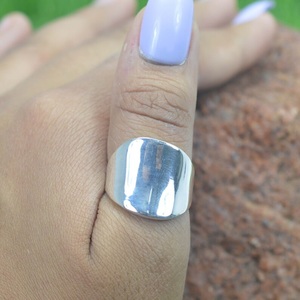 Anillo de Plata de Ley 925 liso, anillo de plata, anillo de bodas, joyería hecha a mano, regalo para aniversario - Product Image 1