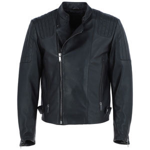 Blouson aviateur en cuir PU personnalisable pour hommes-Blouson de motard à fermeture éclair - Product Image 1