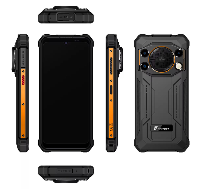 FOSSiBOT F110 Pro Rugged Octa Core HD LCD Smartphone IP68 Waterproof Construction Outdoor Mining Shockproof Android 13 6.745