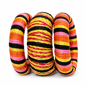 Pulseras de Moda, Pulsera Natural Elegante con Diseño de Rayas, Multicolor, Hecha a Mano - Product Image 1