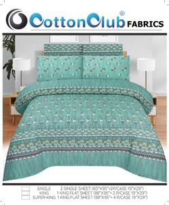 Juego de sábanas king size de algodón pakistaní a precio de mayorista sábana estampada pakistaní de alta calidad 100% algodón - Product Image 4