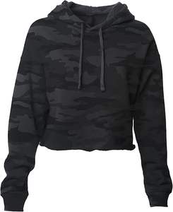 Ensembles de survêtements personnalisés pour femmes, comprenant un crop top à capuche imprimé hiver et un pantalon droit, avec broderie frontale, style vintage/délavé à la pierre/délavé à l'acide - Product Image 6