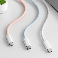 Cable de Carga Rápida USB C a USB C de 60W PD, Cable de Alimentación de Nailon Trenzado de 3A y 1m, Sincronización de Datos para Teléfono y Laptop OEM