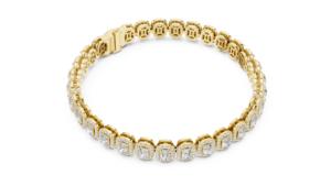 Brazalete de Diamantes Naturales con Corte Radiante, Certificado por VDS IGI, Lujoso, Chapado en Oro Amarillo, Blanco o Rosa de 18K, 19.5g - Product Image 4