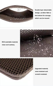 wasserdicht leicht zu reinigen Doppels chicht Waben design Katzenstreu Trapper EVA Katzenstreu matte mit rutsch fester Rückseite - Product Image 6