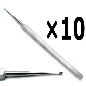 10 curettes auriculaires Meyhoefer Chalazion #1 Instruments ORL chirurgicaux de 1.8mm - Product Image 1