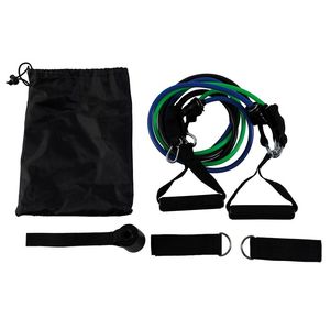 Set FitLover di 3 Fasce Elastiche di Resistenza Lunghe in TPE con Maniglie in Lattice e Cavigliere per Allenamento - Product Image 1