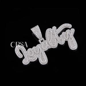 Meilleure qualité Iced Out pendentif personnalisé VVS Moissanite diamant Hip Hop pendentif personnalisé en argent 925 pendentif de fidélité pour l'exportation - Product Image 3