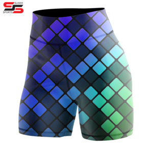 Pantalones cortos de motociclista para mujer, mallas informales de cintura alta sin costuras con estampado digital, pantalones cortos de ciclismo ajustados hasta la rodilla de verano - Product Image 6