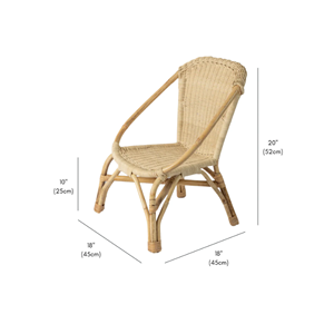 Silla en forma de L de ratán de color claro hecha a mano de alta calidad para bebés, decoración de fiestas para niños, muebles para niños al por mayor de Vietnam - Product Image 2