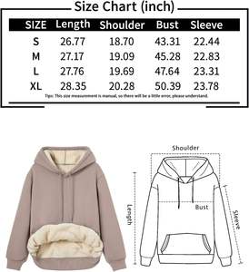 Women's Casual Winter Warm Long Sleeve Pullover Sweatshirt Fleece <b>Sherpa</b> Lined <b>Hoodie</b> <b>Men's</b> Hoodies & Sweatshirts - Product Image 6