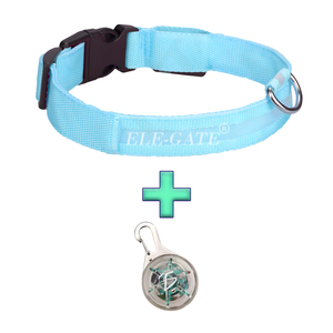 Collare per Animali Domestici Moderno e Lussuoso con Luce LED e Sfera Luminosa, Guinzaglio in Nylon e Poliestere con Stampa Sostenibile - Product Image 2