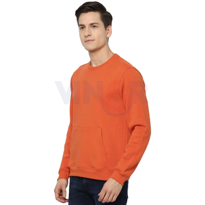 100% coton pull à col rond sweat pour hommes vêtements d'hiver en polaire avec motif imprimé de créateur grande taille service oem - Product Image 4