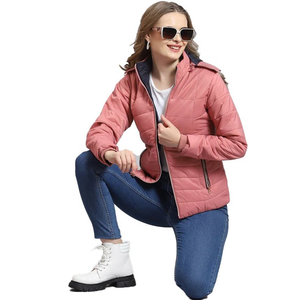 High Quality Custom Made Women's Winter Warm Puffer Jacket with Logo Bubble Design Dyed Processed - Product Image 4