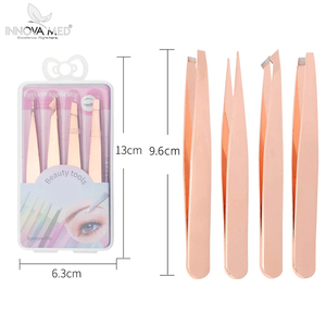 แหนบถอนขนแหนบคิ้วสแตนเลสชี้เครื่องสำอางที่ไม่เป็นอันตรายเครื่องมือความงามกำหนดสีนวัตกรรม - Product Image 6