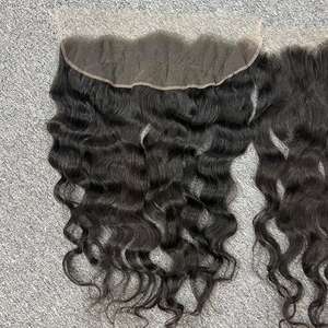 ผมต่อด้านหน้าผ้าคู่เครื่องบริสุทธิ์ไม่เรมี่ธรรมชาติแบบตรง100% จากกัมพูชา - Product Image 3