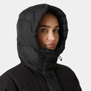 Parka d'hiver matelassée en duvet noir vintage pour femmes, best-seller, avec capuche réglable, veste gonflée, chaude - Product Image 4