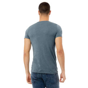 T-shirt unisexe Heather Slate CVC-52% Airlume Cotton, 48% Poly, 4.2 oz - Product Image 3