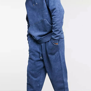 Conjunto Deportivo Casual para Hombre, Estampado, Lavado Ácido, Invierno, Transpirable, Duradero, Ligero, 100% Algodón, Diseño 2 en 1 - Product Image 2