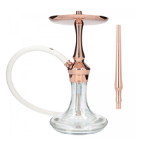 Chicha FALAH HH 147 Moderne et Durable, Finition Aluminium, Double Tuyau, Options Personnalisées Élégantes, Effet Miroir - Meilleures Ventes