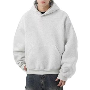 เสื้อผ้าแนวสตรีทไซส์ใหญ่ผ้าคอตตอนมีฮู้ดของผู้ชายผ้าคอตตอนน้ำหนักมากเสื้อผ้าแนวสตรีทเทอร์รี่ใส่พอดีตัว2026เปล่าเปิดไหล่ตกดีไซน์ใหม่ - Product Image 5