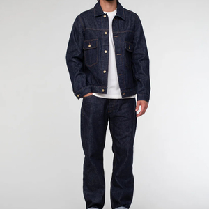 Vente directe d'usine, veste en jean pour homme avec logo personnalisé, 100% coton, respirante, confortable, qualité supérieure, manches longues - Product Image 4
