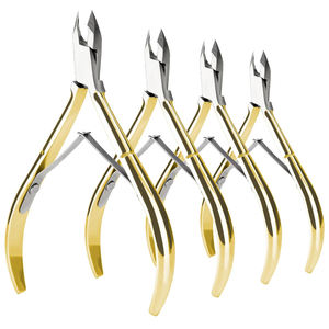 Ensemble de pinces à cuticules professionnelles pour ongles avec lames durables et tranchantes avec double ressort pour manucure et utilisation par bébé - Product Image 1