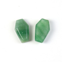 Nouvelles pierres précieuses naturelles en vrac, forme de couvercle de cercueil miniature, agate améthyste, sculptées à la main pour la fabrication, 3 cm 2 cm