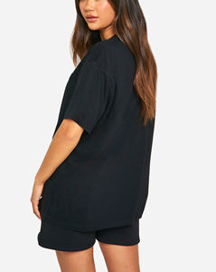 Offre Spéciale – Ensemble T-shirt Col Rond et Short de Sport en Coton 100% Grande Taille, Écologique, Séchage Rapide, Personnalisable avec Votre Marque - Product Image 2