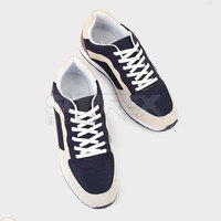Baskets décontractées pour hommes à lacets, unies, tendance, légères, respirantes, confortables pour la marche, la course, l'extérieur et la salle de sport, en cuir véritable