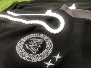 Pantalons de survêtement à taille haute pour homme, style flare, 100% coton, tissu éponge, style à devant plat, tissu peint de haute qualité - Product Image 5