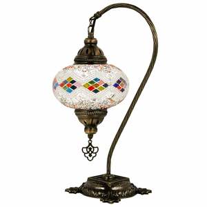 Lampe de table en mosaïque d'aluminium traditionnelle pour la décoration intérieure culturelle utilisant des méthodes artisanales intemporelles - Product Image 5