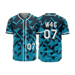 Personnaliser le maillot de baseball Transfert de chaleur Respirant Plus Size Maillots de softball personnalisés Uniforme de sport Bouton complet Streetwear - Product Image 1
