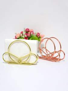 Servilletero decorativo de mesa de diseño admirable servilletero de alambre de metal de alta calidad soporte de pie a precio competitivo - Product Image 5