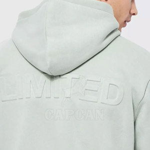 Sudaderas holgadas informales de algodón 100% para hombre, diseño liso transpirable con bolsillo, logotipo personalizable para invierno - Product Image 6