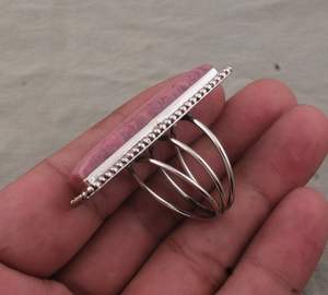 Long Thulite Bezel Setting Gemstone <b>Ring</b> 925 Sterling <b>Silver</b> Handmade Vintage Jewelry Unique Gift <b>Men</b> Women Wedding Party - Product Image 5