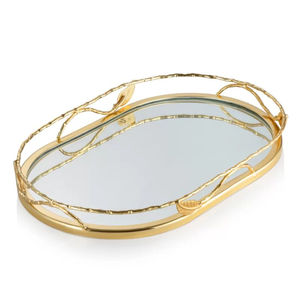 Luxury Silver Plated <b>Mirrored</b> <b>Round</b> <b>Tray</b> Elegant Contemporary Home Decor Storage Platter Decorative Accessories <b>Tray</b> Best Price - Product Image 6