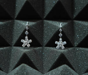 Elegant 925 Sterling Silver <b>Snowflake</b> Drop <b>Earrings</b> Winter-Inspired Jewelry with Delicate Detailing - Product Image 1