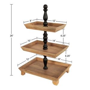 Wooden <b>3</b> <b>Tier</b> Display <b>Stand</b> Serving Tray Wedding and Party Decoration Table Centerpiece Wooden Food Display <b>Stand</b> Serving Tray - Product Image 3