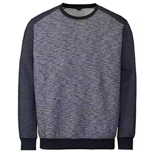 Sudadera de manga larga de algodón 100% para hombre, informal térmica de Color sólido para otoño, logotipo personalizado, impresión Digital, teñido liso - Product Image 1