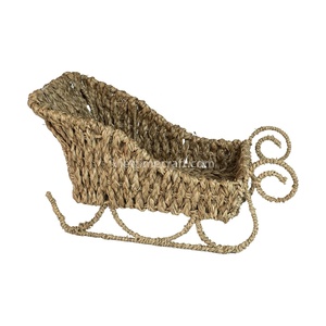 Decoraciones Navideñas de Trineo de Pasto Marino Natural Ecológicas, Adorno Navideño Único y Elegante al por Mayor - Product Image 5