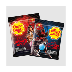 Piruletas Chupaa Chupss STRANGER THINGS de Primera Calidad, 5 Sabores, Bolsa Compartible de 120g Cada Una, con Envoltorios Coleccionables, Paquete de 24 Unidades - Product Image 2