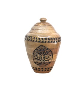 Vente en gros d'urne funéraire moderne en bois personnalisée vase funéraire décoratif pour cendres pour adultes urnes funéraires gravées pour hommes et femmes - Product Image 1