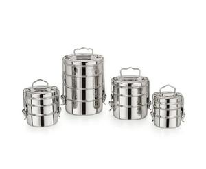 Clip de acero inoxidable Tiffin 9*3, Tiffin Carrier, Tiffin Box para hoteles, restaurantes y su comida diaria - Product Image 1