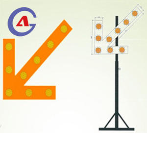 مخصص 360 دوران الشمسية بدعم وميض مقطورة شنت المرور علامات LED لوحة إضاءة أسهم إشارة مجلس - Product Image 2