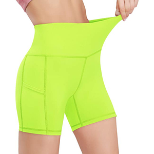 Shorts de sport pour femmes à taille haute, avec effet push-up, respirants, pour le yoga, la course à pied et la salle de sport, en faible quantité minimale de commande - Product Image 4