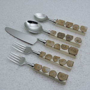 Hot & Latest Design Wood & Stainless Steel Made 4 Pieces <b>Flatware</b> <b>Set</b> Wooden Spoon <b>Flatware</b> <b>Sets</b> Spoon <b>Set</b> - Product Image 3