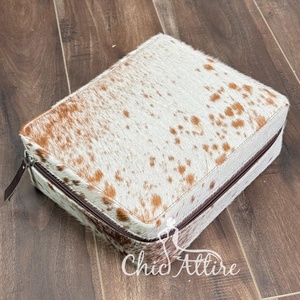 กล่องเครื่องประดับสำหรับเดินทางหนังวัวแท้ใหม่กล่องเครื่องประดับขนาดใหญ่สำหรับจัดเก็บเครื่องประดับสำหรับผู้หญิง - Product Image 1