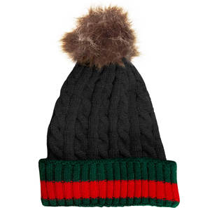 Woven 100% Wool Pom Beanies <b>Caps</b> <b>Winter</b> Warm Breathable Waterproof Casual Street Wear Unisex Beanie Hats - Product Image 4