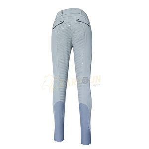 New Arrival Women's Equestrian Training <b>Tights</b> Stretchable Full Seat Breeches with Silicone <b>Knee</b> Patch for Horse Riding - Product Image 2